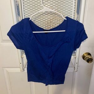 M Blue Crop Top